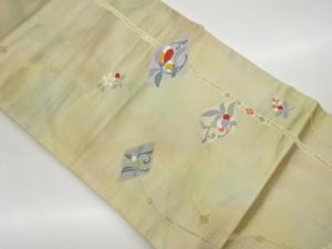 花唐草に菱模様織出し名古屋帯